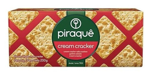 Biscoito Cream Crack Piraque Pacote  200g Kit C/10