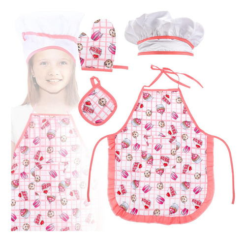 Kids Feating Play Apron Accessors Set Chef Disfraz Kids
