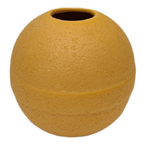 Florero Vasija Ceramica Ball Mustard Small 10 Cm