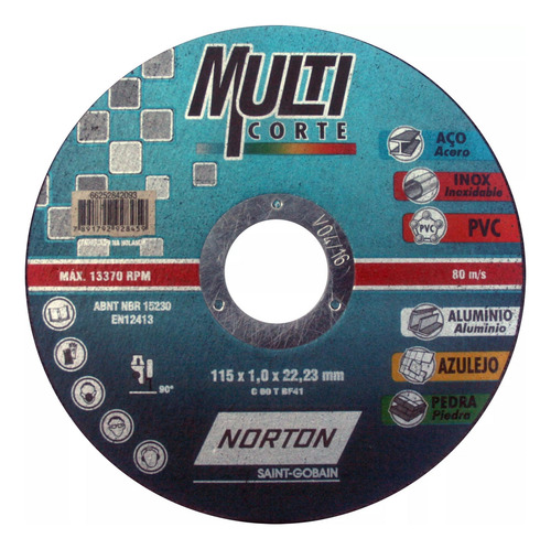 Disco Corte Acero Inoxidable 4.1/2x1mmx7/8 Super Delgado