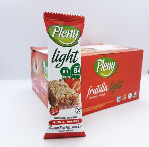 Barras De Cereales Pleny Light Caja X 20 Sin Tacc Con Stevia