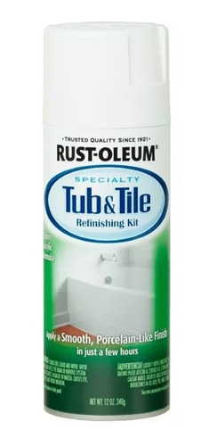 Imagen 1 de 6 de Pintura Aerosol Bañeras Azulejos Rust Oleum 340g Mm