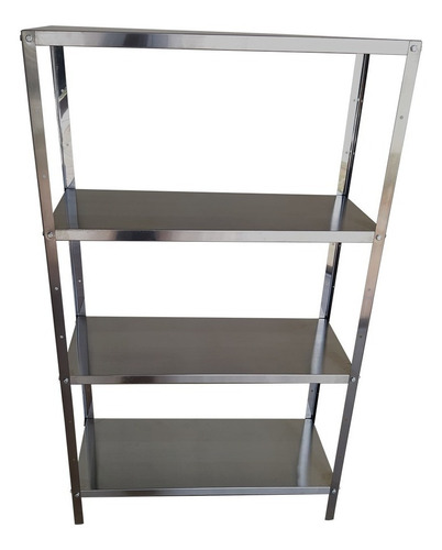 Imagem 2 de 5 de Estante Para Estoque Em Aço Inox - 900x380x1500 4 Planos