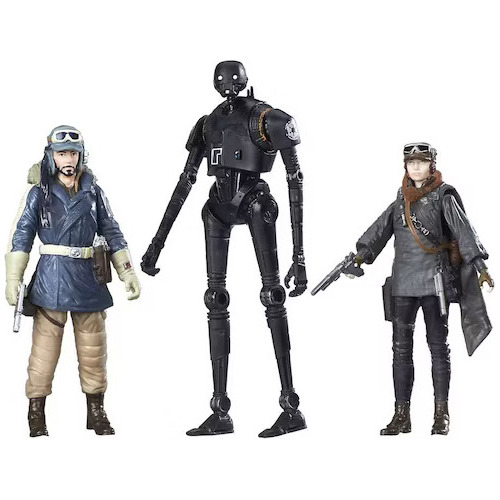 Hasbro Star Wars Rogue One 3.75 Set De 3 Cassian Jyn Y K-2so