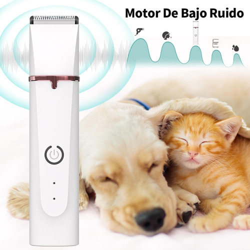 Rasuradora Cortadora Pelo Perros Gato Recargable Blanco