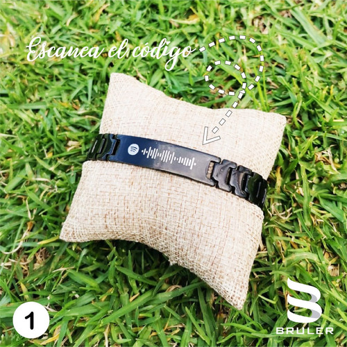 Pulseras Personalizadas Spotify Acero Inoxidable Grabadas