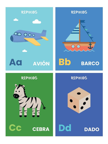Imagen 2 de 7 de Tarjetas Del Abecedario Para Imprimir Pdf - Aprender A Leer