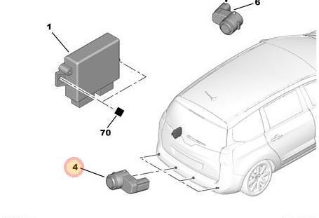 Sensor Estacionamiento Delantero Peugeot 5008 1.6 Allure