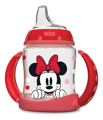 Sippy Cup Nuk Learner, 150 Ml, 6 M+, Con Mickey Minnie De Di