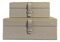 Comprar Kit Caixas Decorativas Com Revestimento Em Pu - 2 Pçs