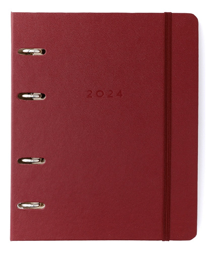 Agenda Planner A5 Cícero Argolado 2024 Semanal Notas Cor da capa Clássica/Vermelho Quente