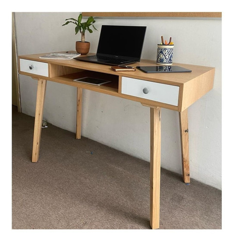 Escritorio Campeche Encino Madera Moderno Minimalista