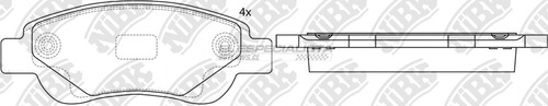 Pastillas De Freno Peugeot 107 1.4 2014 Nibk Delantera