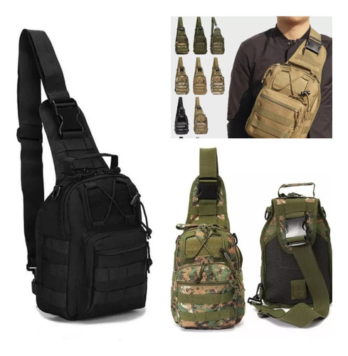 Bolso Cruzado Morral Táctico Militar Impermeable Uso Rudo 