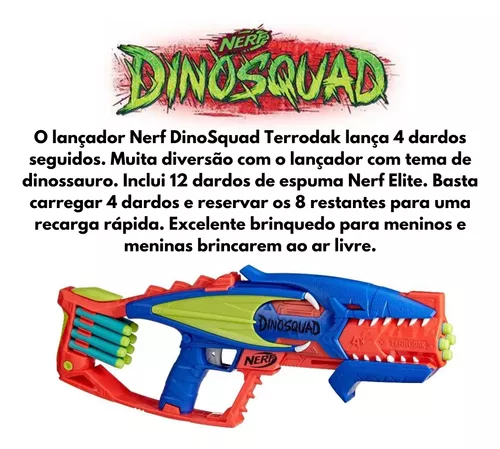 Lança Dardos - Nerf - Dinosquad Terrodak Elite - 12 Dardos - Hasbro