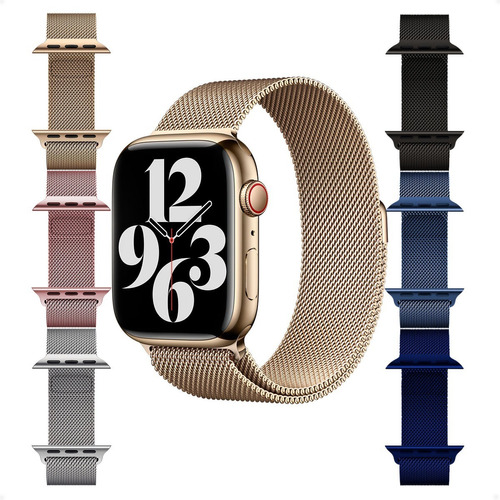 Malla De Reloj Metálica Milanese Magnética Para Apple Watch 