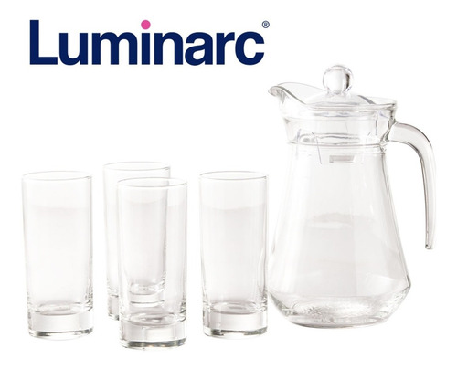 Set De Jarra Con Vasos X 5 Piezas Luminarc 