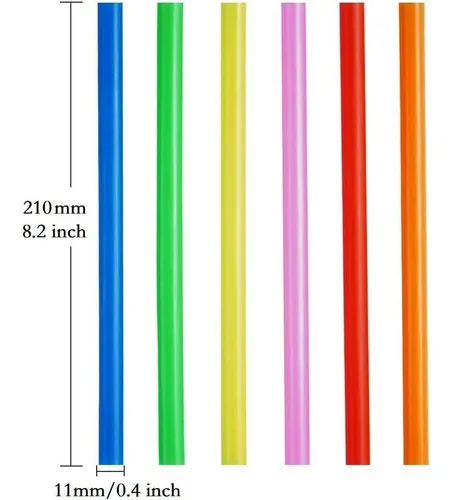 100 Pcs De Pajitas Jumbo Para Batidos, Coloridas Y Envueltas