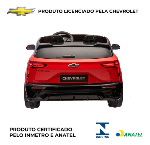 Mini Carro Elétrico Infantil 24v Chevrolet Blazer Ss Gigante Cor Vermelho