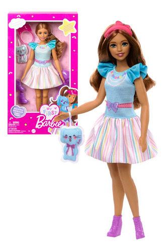 Muñeca My First Barbie Vestido Turquesa - Mattel