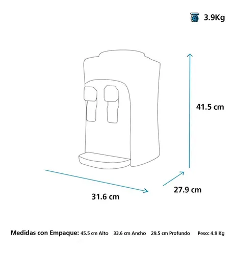 Dispensador De Agua De Mesa Mabe Negro Emm2pn Nuevo Oferta