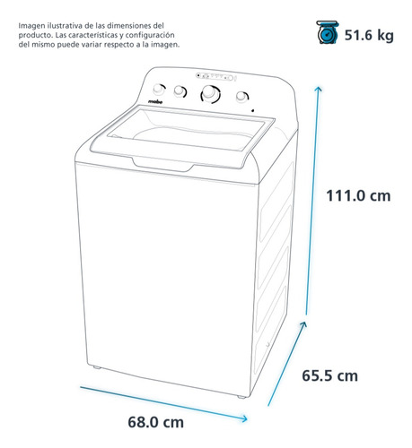 Lavadora Automática 22kg Con Agitador Lma72215cbab0 Mabe