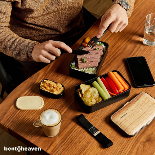 Bentoheav Premium Bento Box Fiambrera Adultos 2 Compartiment