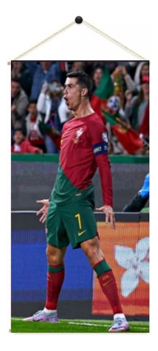 Poster De Tela 3pz Ronaldo Tipo Pendon