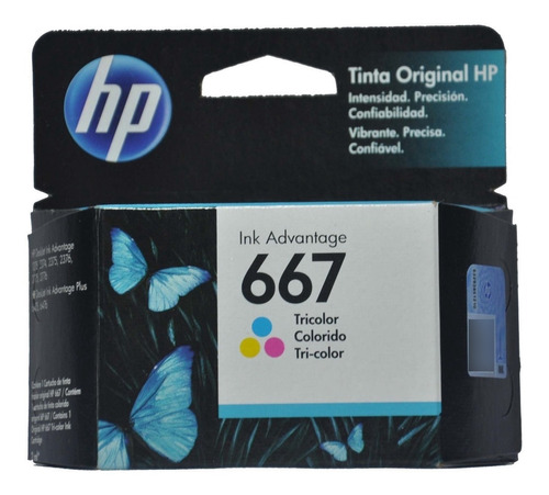 Cartucho Hp 667 Tricolor Original 3ym78al Vigente Verifcable