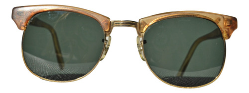 Anteojos De Sol Vintage Combinados Marco Marrón Negro Marrón Dorado