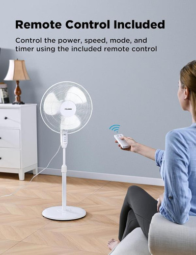 Pelonis 16 Ventilador Oscilante De Pie Con Control Remoto De