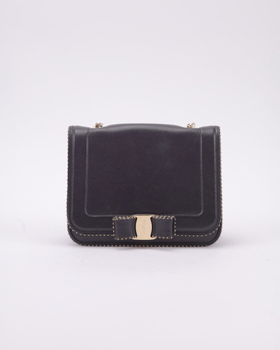 Bolsa Crossbody Salvatore Ferragamo Vara Rw Negra