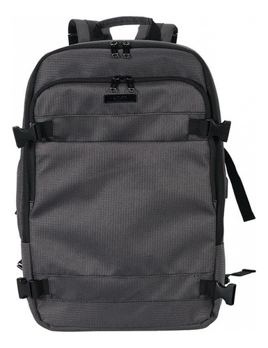 Mochila Viajera Cabina Super Completa Extensible Elf Gris Oscuro Jaspeado