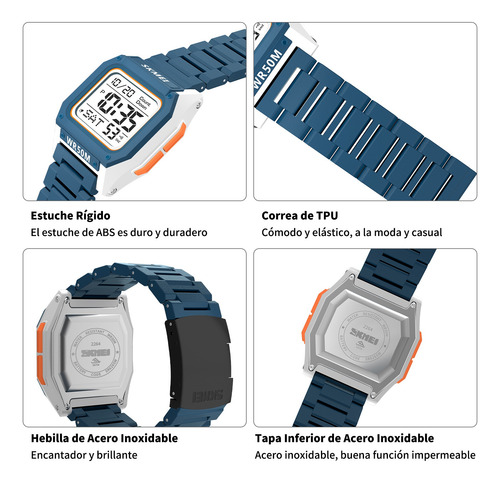 Reloj Deportivo Digital Para Hombre, Pantalla Led