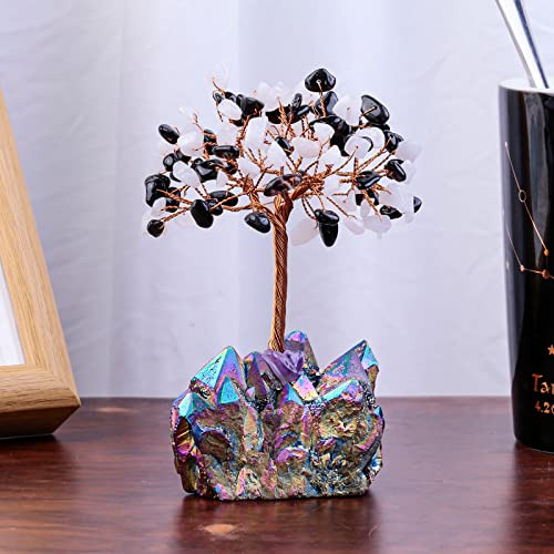 Árbol De Dinero De Cristal Feng Shui Con Base De Cuarzo