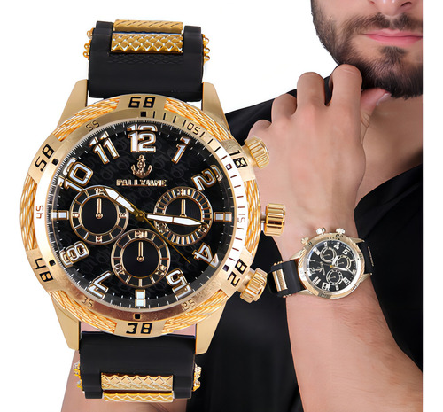 Reloj Orig Pallyjane para hombre, atractivo, resistente y resistente al agua. Color de cinturón P/FP/AD