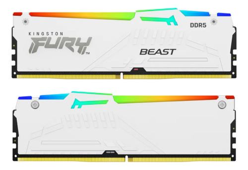 Memória Kingston Fury Beast White 16gb Ddr5 5200 Rgb