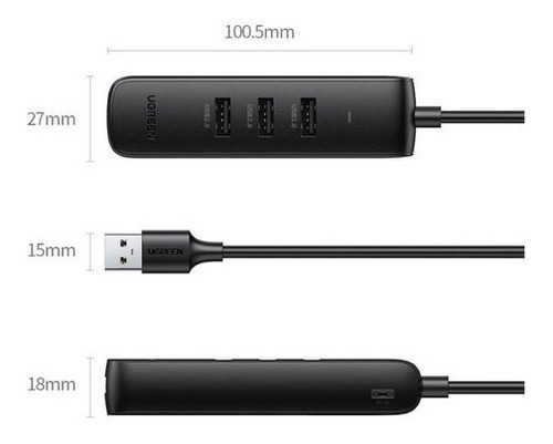 Adaptador Ugreen Usb 2.0 A Rj45 100mbps Macbook iMac Lap Pc