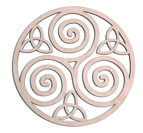 Cuadro 20x20cm Triskelion Celta Druidas Simbolo Talisman M2