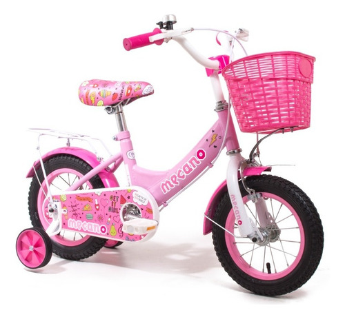 Bicicleta Lady Niñas 082 Rodado 12 Con Rueditas Love Color Rosa