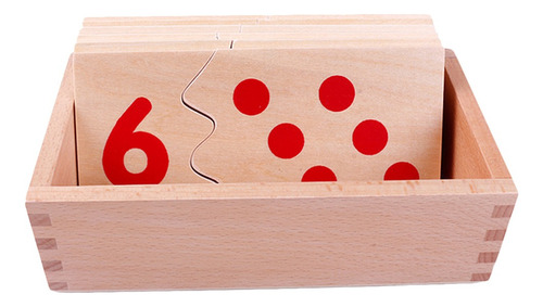 Aa Montessori Número De Madera Matemáticas Material 1-10