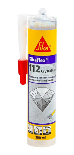 Sellador Transparente Sikaflex 112 Crystal Clear 300cc