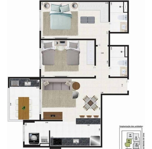 Imagem 9 de 14 de Apartamento, 2 Dorms Com 74 M² - Vila Dinopolis - Mongagua - Ref.: Ctm734 - Ctm734