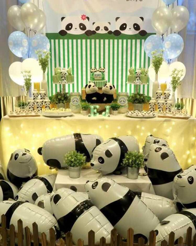 Globos Oso Panda En Foil-fiesta Selva-sorpresas