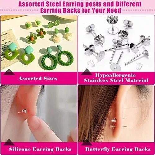 400PCS stud earring back aretes earrings backs for studs