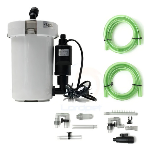 Filtro externo Canister 400 L/h para acuarios de hasta 80 litros de voltaje 127 V