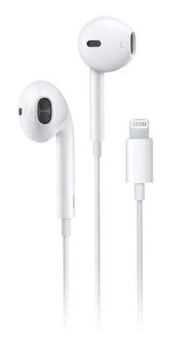 Imagen 2 de 4 de Auriculares Para iPhone De Ficha Única Con Manos Libres Blanco Con Microfono Intergado.