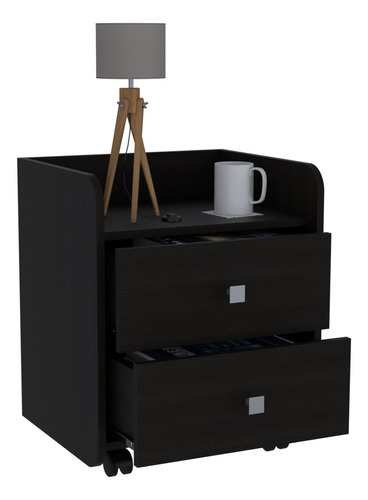 Mesa De Noche Rta Design Nocheros Aura De Mdp - 55.6cm X 46.3cm X 40cm - Wengue Mate X 1