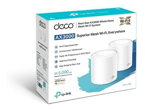 Imagen 1 de 8 de Router Access Point Tp Link Deco X60 Mesh Wi Fi X 2 Unidades