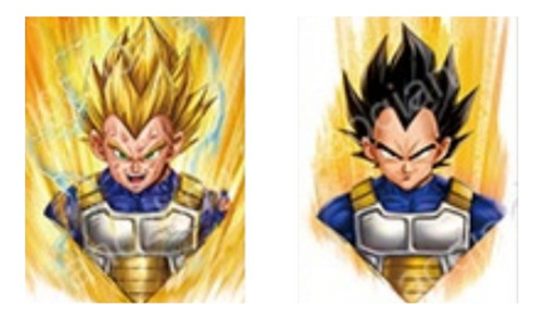 Cuadro Lenticular 3d Medio Torso Vegeta Caras